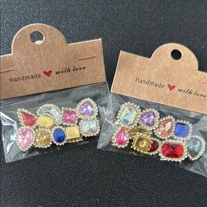 2 PK colorful flat back rhinestone Gemstone